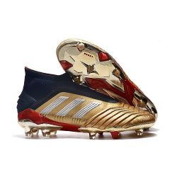 Zapatos adidas Predator 19+ FG - Oro Plata Rojo_1.jpg